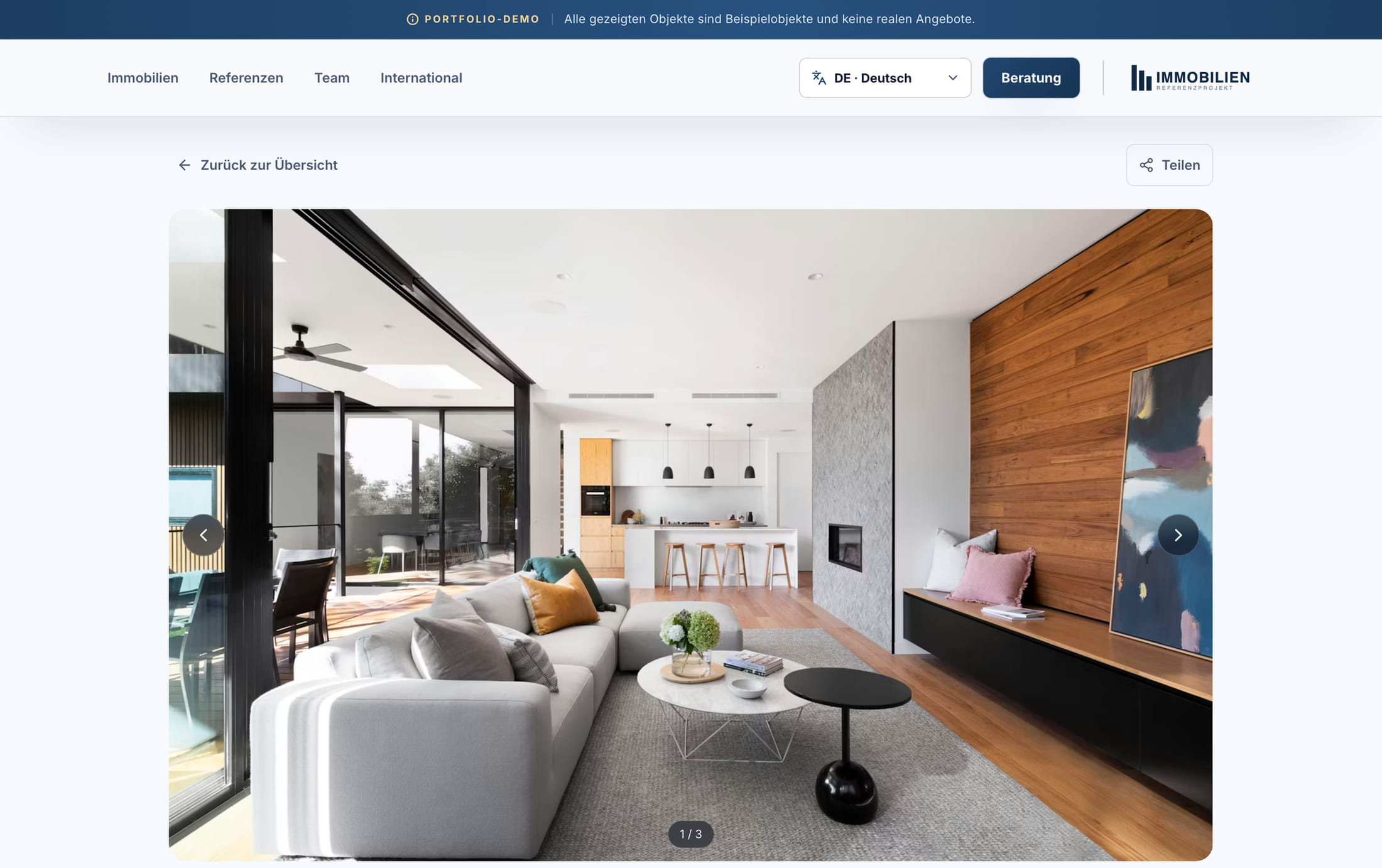 Structured property detail page